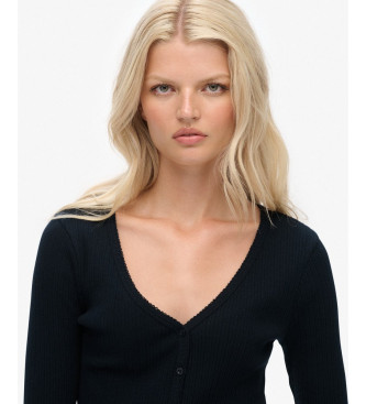 Superdry Essential Button T-shirt navy