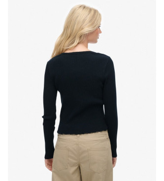 Superdry Essential Button T-shirt navy