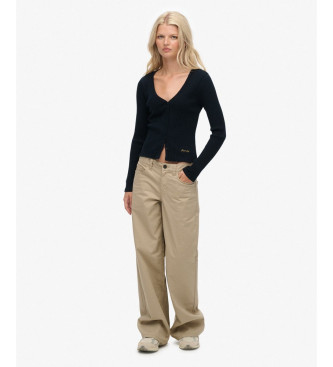 Superdry Essential Button T-shirt navy