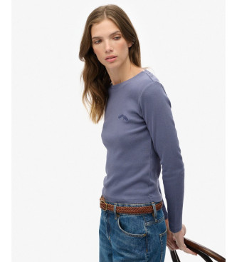 Superdry Camiseta Essential Logo Rib azul