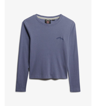Superdry Camiseta Essential Logo Rib azul