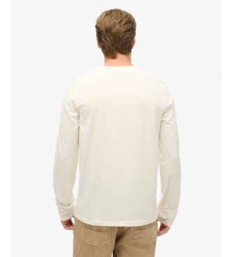 Superdry T-shirt Classic Essential blanc cassé