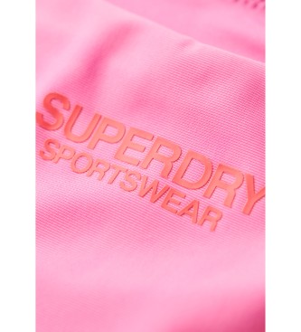 Superdry Góra bikini bandeau z różowym logo