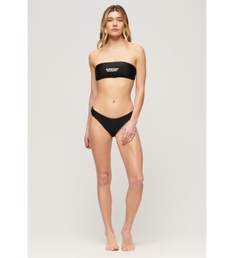 Superdry Bandeau bikini top with logo black
