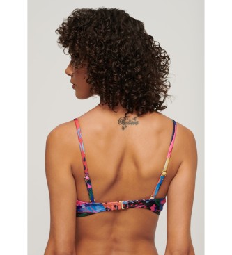 Superdry Flerfarvet tropisk bandeau-bikinitop