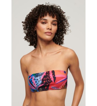 Superdry Multicolour tropisch bandeau bikinitopje