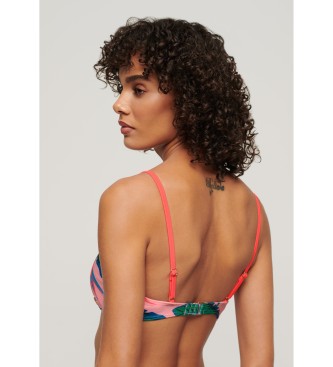 Superdry Tropical pink bandeau bikini top