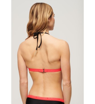 Superdry Top bikini elasticizzato a triangolo nero