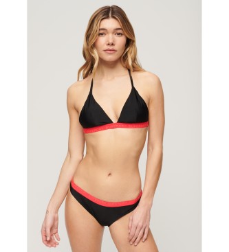 Superdry Top bikini elasticizzato a triangolo nero
