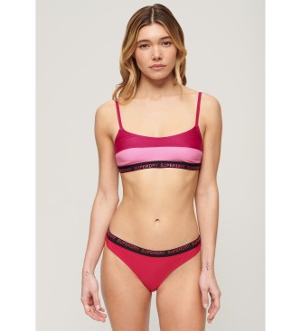 Superdry Stretch bralette bikini top pink