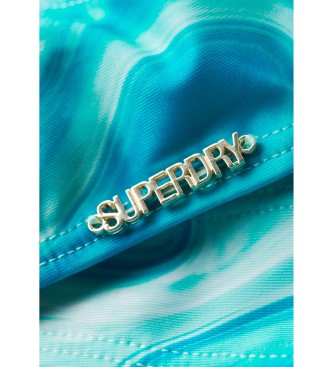 Superdry Bedrukte blauwe bralette bikinitop