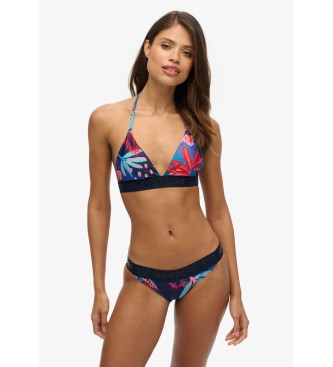 Superdry Top de biquni triangular com logtipo azul