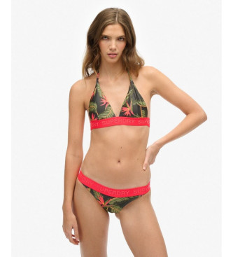 Superdry Top de biquni triangular com logtipo verde