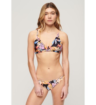 Superdry Triangle bikini top with crossed straps black