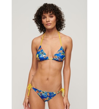Superdry Triangle bikini top with blue straps