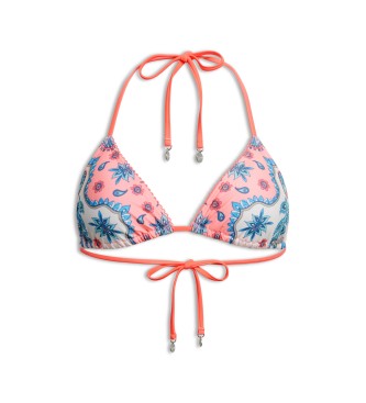 Superdry Top de bikini triangulaire sans bretelles rose
