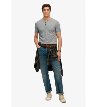 Superdry T-shirt de malha flamejada cinzenta
