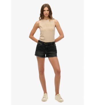 Superdry T-shirt ajust Sport Luxe beige