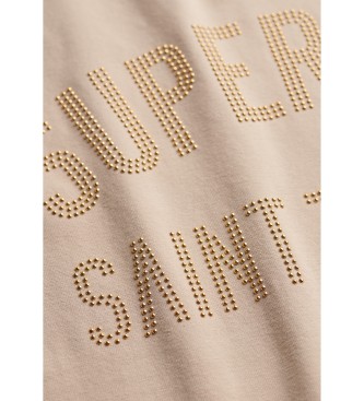 Superdry T-shirt ajust Sport Luxe beige