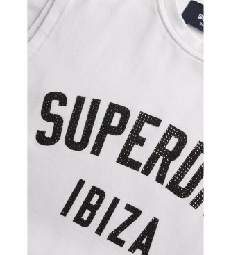 Superdry T-shirt med passform Sport Luxe vit