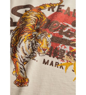 Superdry Tokyo Vintage beige T-shirt