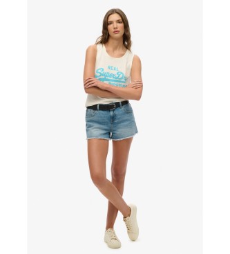 Superdry Top sans manches vintage en fluorine blanc