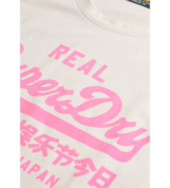 Superdry Top sans manches vintage en fluorine blanc