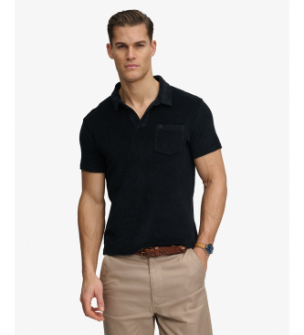 Superdry Towelling navy polo shirt