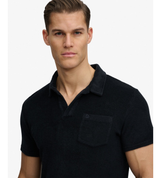 Superdry Towelling navy polo shirt