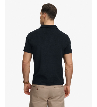 Superdry Towelling navy polo shirt