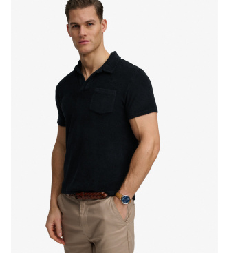 Superdry Towelling navy polo shirt
