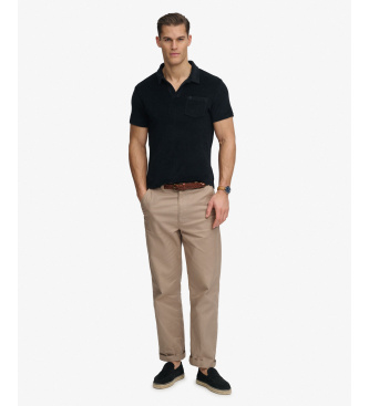 Superdry Towelling navy polo shirt