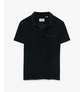 Superdry Towelling navy polo shirt