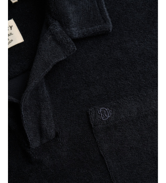 Superdry Towelling navy polo shirt