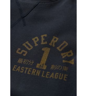 Superdry Sudadera Track & Field Graphic Crew marino