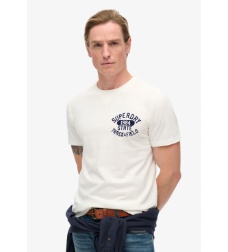 Superdry Camiseta Track & Field Graphic blanco