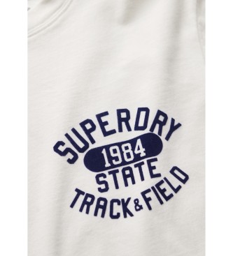 Superdry Leichtathletik Grafik-T-Shirt wei