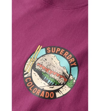 Superdry T-shirt Travel Postcard lilac