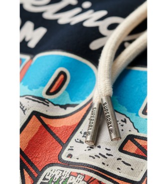 Superdry Sweatshirt Resa Vykort Graphic navy