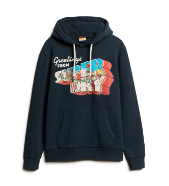 Superdry Sweatshirt Resa Vykort Graphic navy