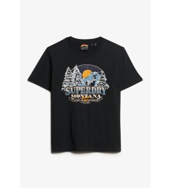 Superdry T-shirt souvenir de voyage noir