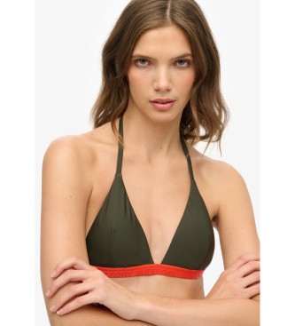 Superdry Top de biquni triangular verde
