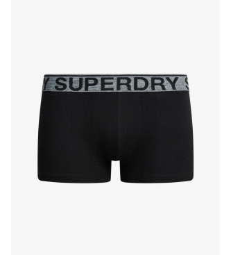 Superdry Set 3 Bxers Lisos negro