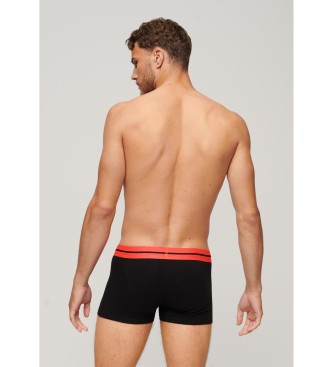 Superdry Pack de tres calzoncillos de corte clsico de algodn orgnico negro