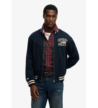 Superdry Giubbotto bomber in twill blu navy