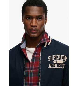 Superdry Giubbotto bomber in twill blu navy
