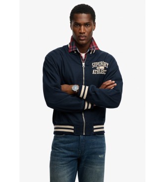 Superdry Giubbotto bomber in twill blu navy