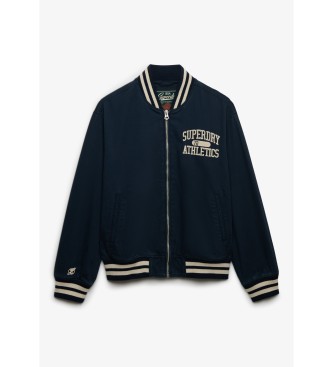 Superdry Giubbotto bomber in twill blu navy