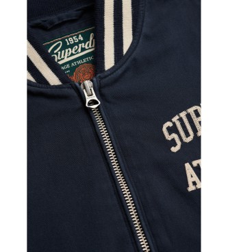 Superdry Giubbotto bomber in twill blu navy