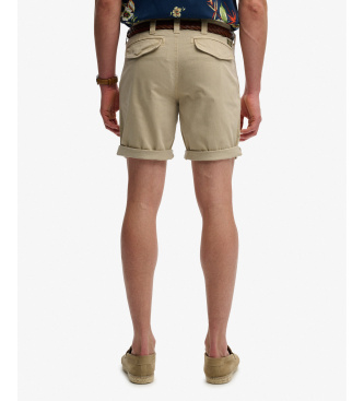 Superdry Szorty Utility Chino beżowe
